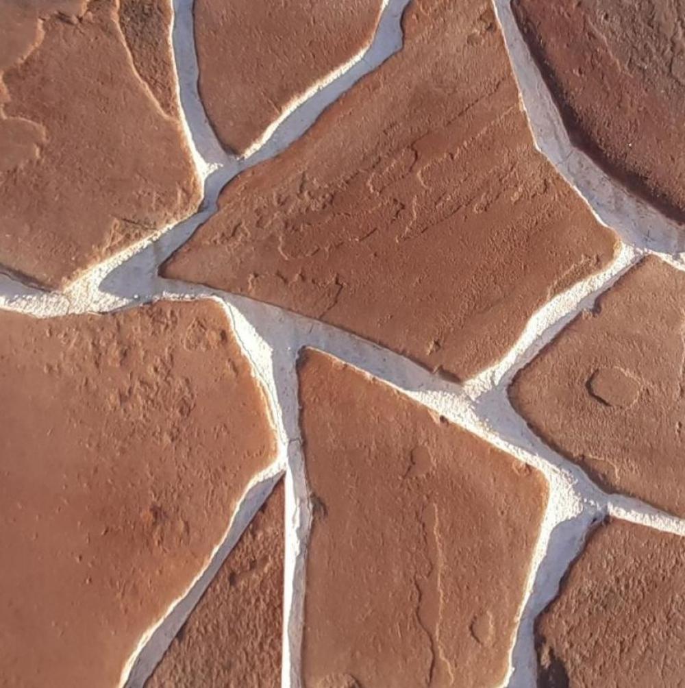 Песчаник галтованный  красно- терракотовый (малиновый) 2.0 см