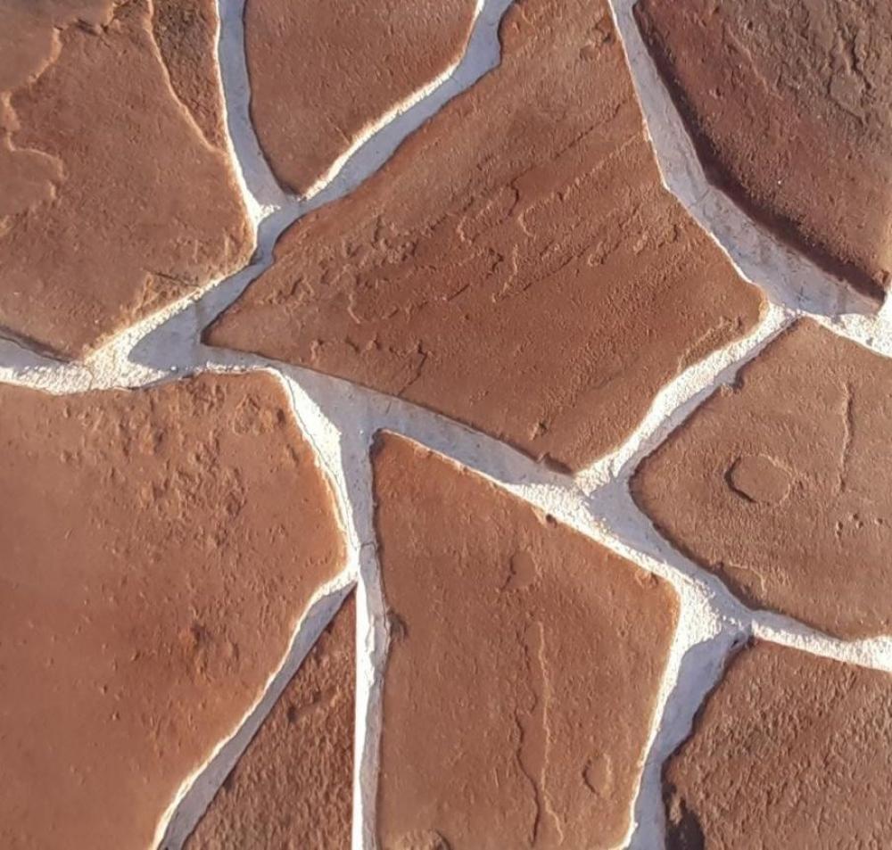 Песчаник галтованный  красно- терракотовый (малиновый) 2.0 см